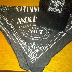 Jack Daniels hat and bandanna never used  tried on